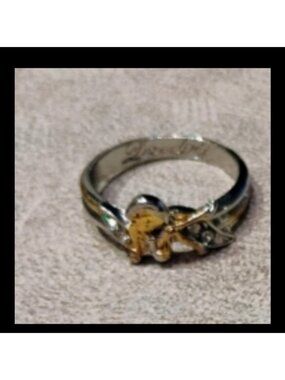 Cowgirl HOWDY Ring Size 8 Gold And Silver Tone